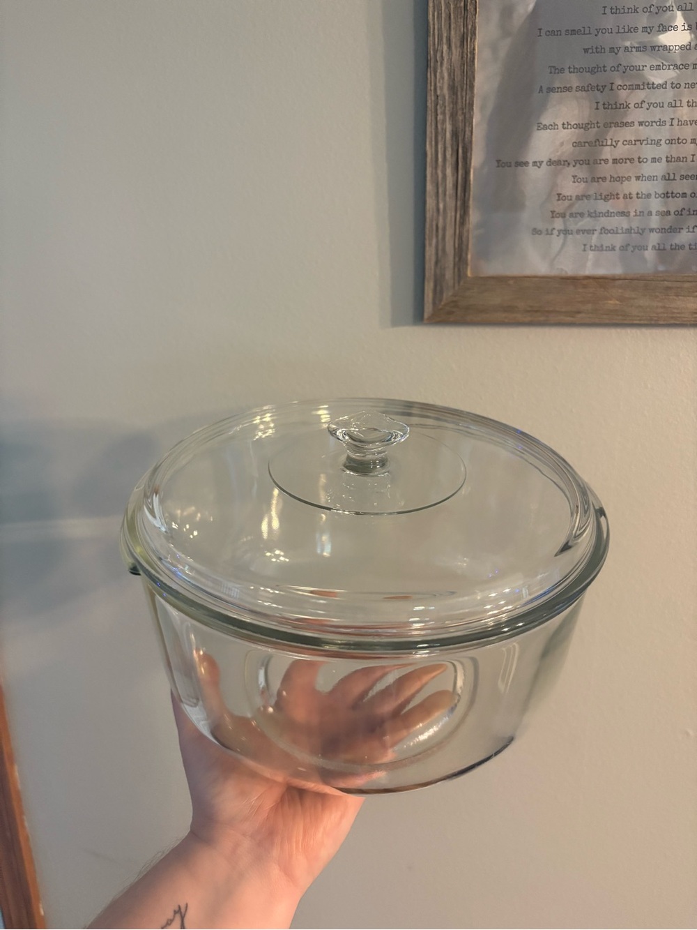 Source Unknown Clear Glass Covered Casserole Dish